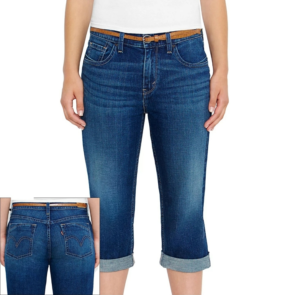 Levis Womens 515 Denim Capri Jeans 14